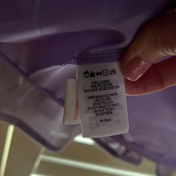 Girls Purple Velour Princess dress size small (7-8) NWOT. - Picture 7 of 11